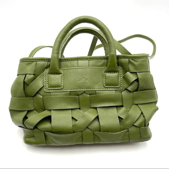 KOOBA Laos Lime Leather small Satchel Purse Handbag Crossbody - Picture 11 of 11